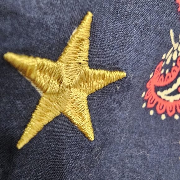 Free People Bandana Bandit Printed & Embroidered Button Down Size S - Picture 14 of 16